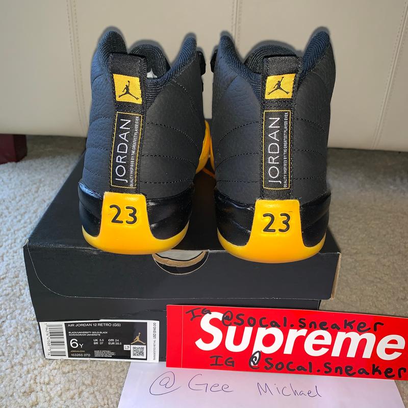 black and yellow 12s hibbett sports