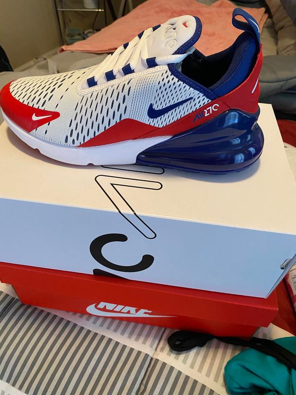 mens nike air max 270 red white and blue