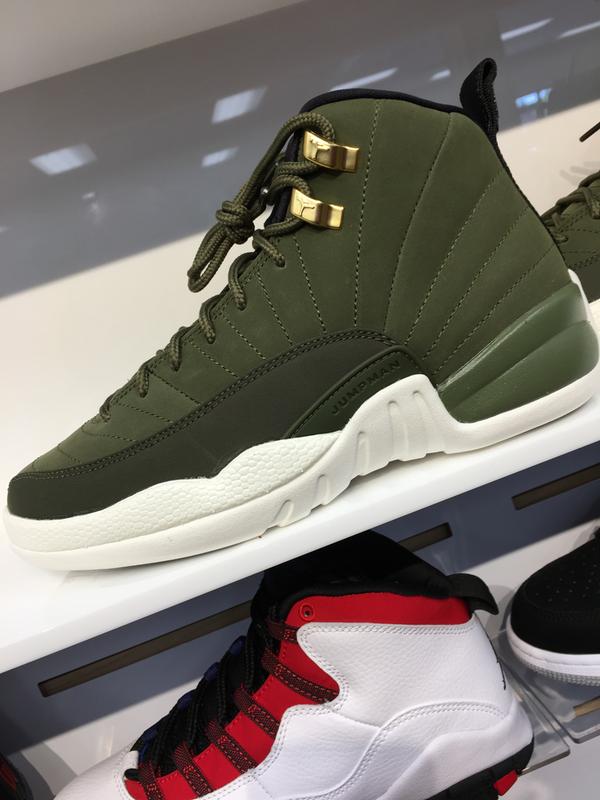 jordan retro 12 olive green