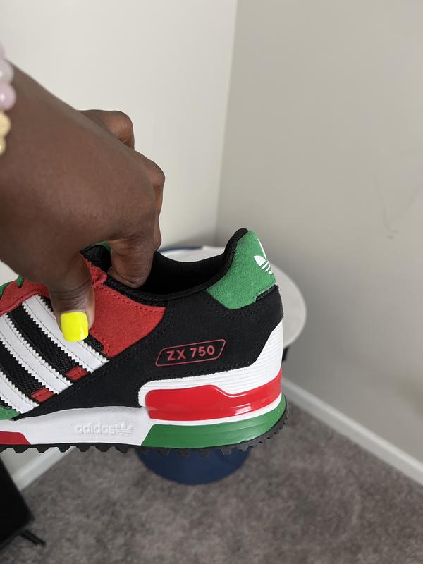 adidas ZX750 Core Black Green Red Men s Shoe Hibbett