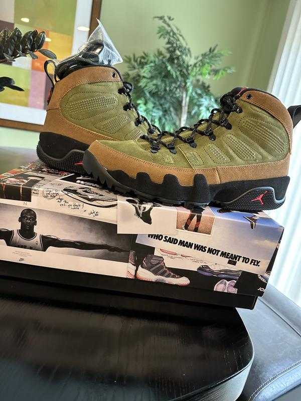 Jordan 9 boots green sale