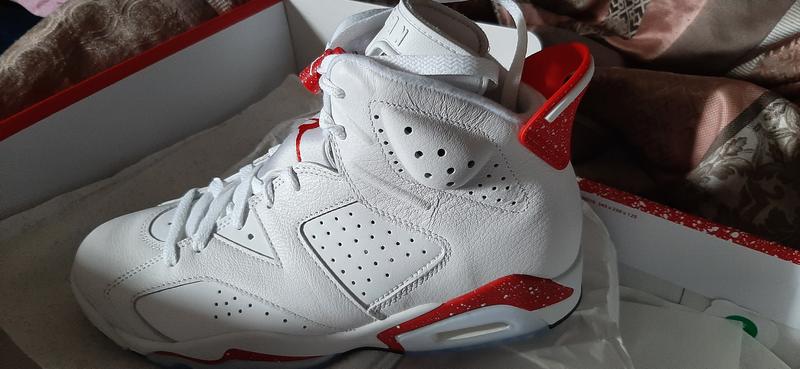 Jordan 6 on sale white and red