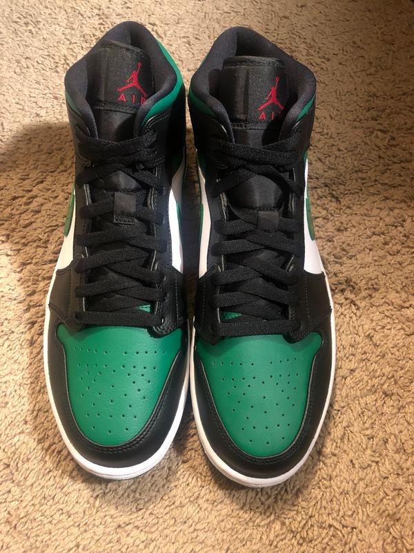 jordan 1 mid green toe grade school
