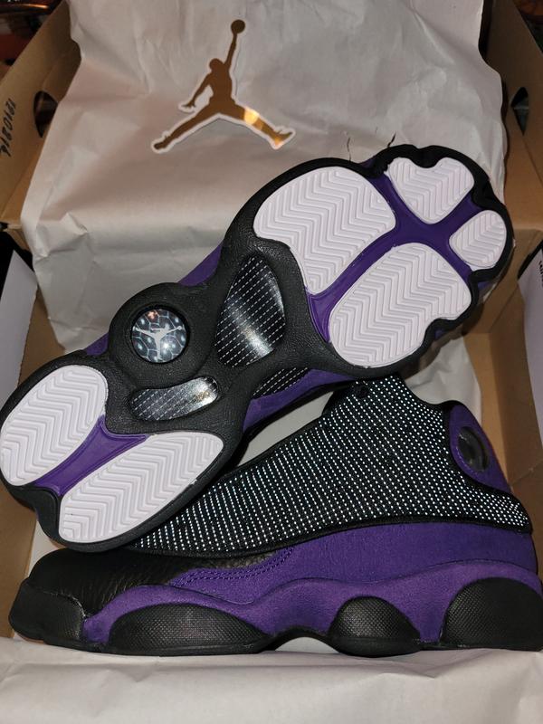 Jordan 13 Retro Black/Court Purple/White Men's Shoe - Hibbett