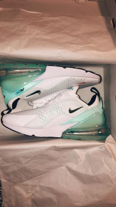 Nike Air Max 270- White/Metallic Silver/Mint Foam Women's sz 5 (DQ7652-100)