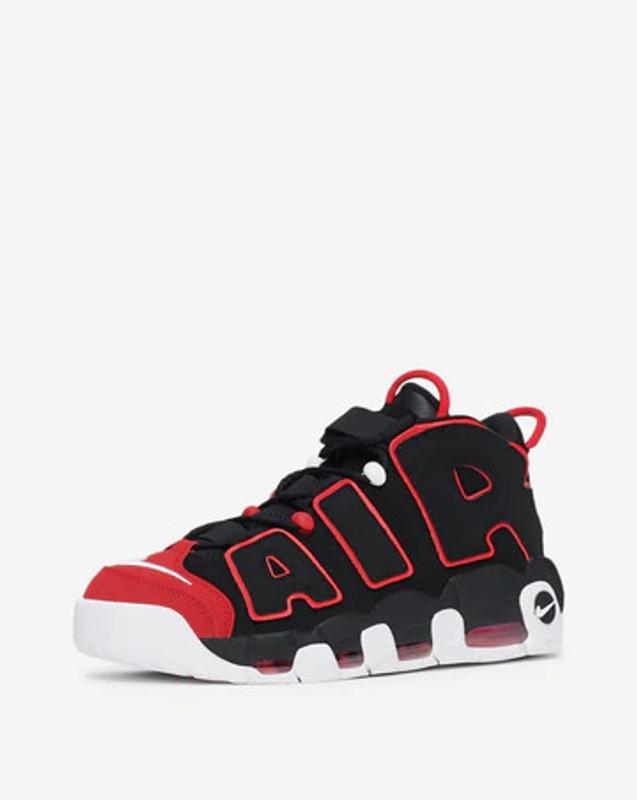 Air uptempo hot sale red black