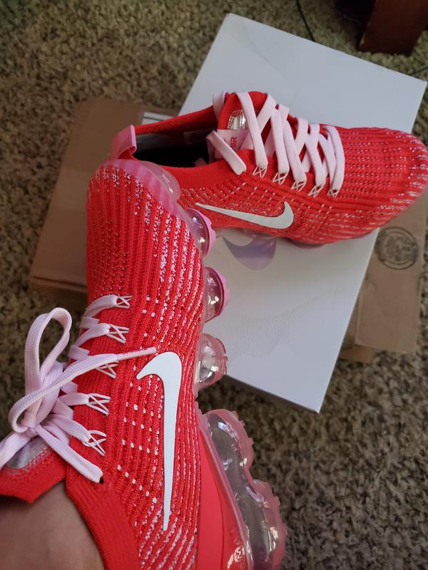 vapormax flyknit red and white