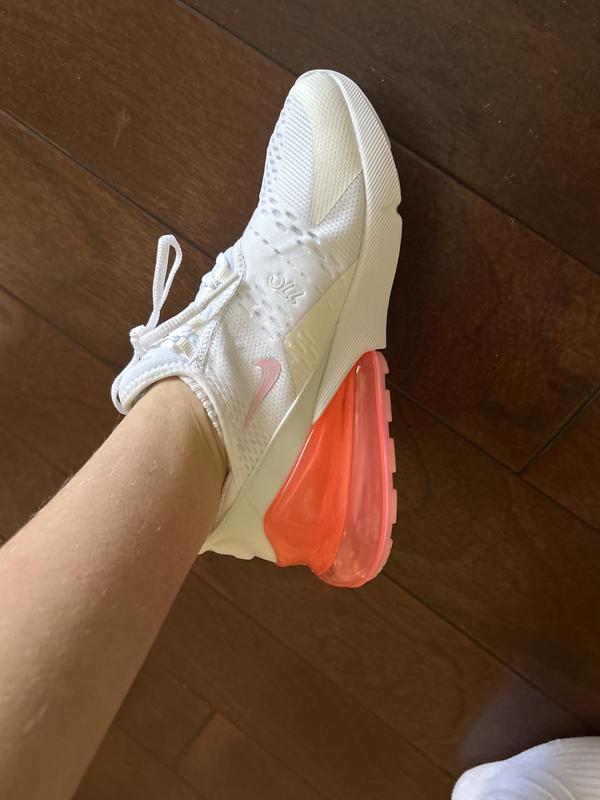 Nike Air Max 270 White/Pink Foam/Honeydew Grade School Girls