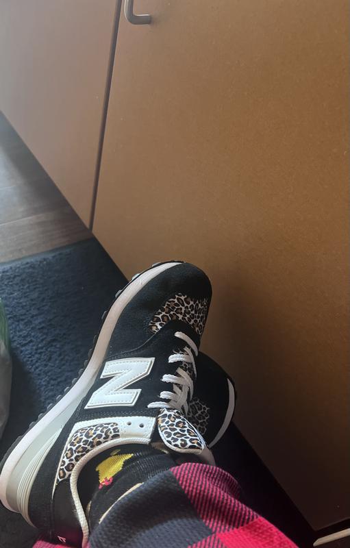 New Balance 574 Leopard Print Grey Black (Women's) - WL574AT2