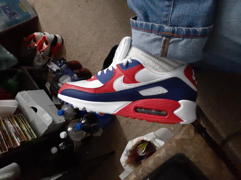 red white blue air max 90