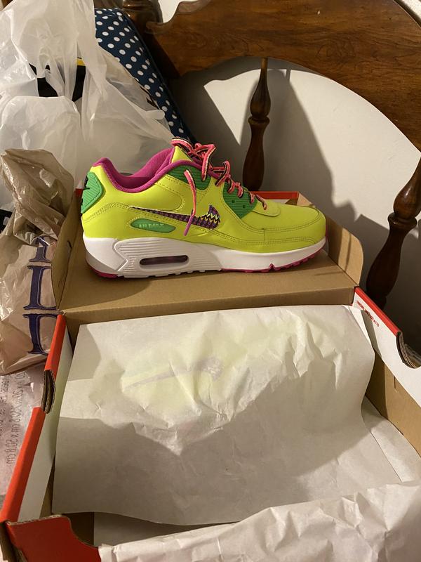 nike air max 90 friendship volt/green/pink