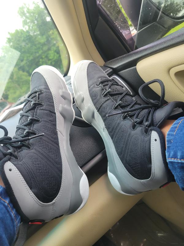 Jordan 9 best sale grey suede