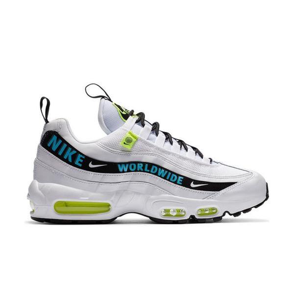 Nike Air Max 95 White/Cool Grey/Wolf Grey/Volt Men's Shoe - Hibbett