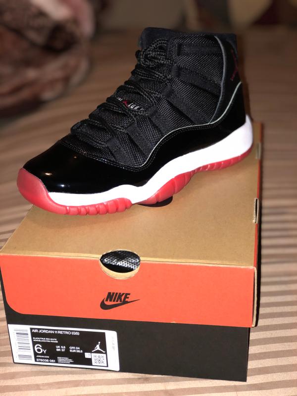 bred 11 jordans grade school