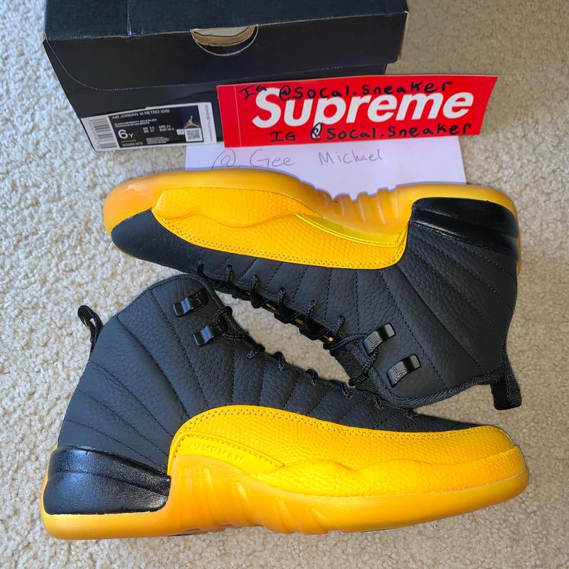 black and yellow 12s hibbett sports