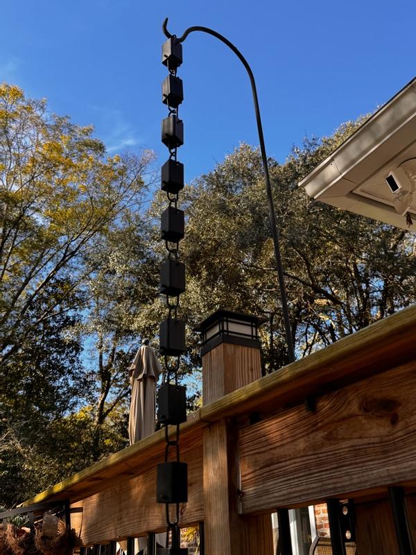 Hillman 8.5-ft Black Single link Rain Chains in the Rain Chains
