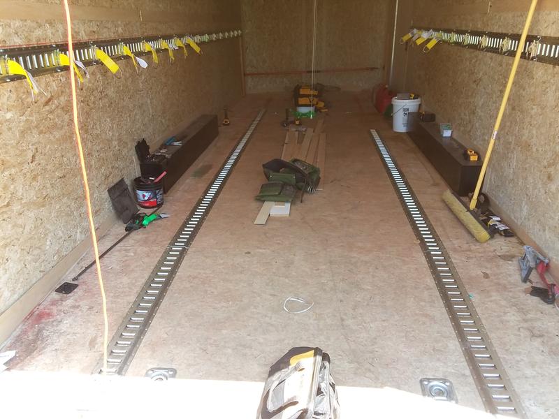 E-track soon to be 8 screws every 2 inches in my 24' trailer