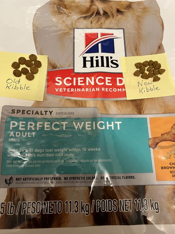 Kibble size change