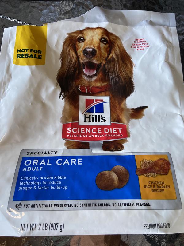 Hill's science oral care dog food best sale