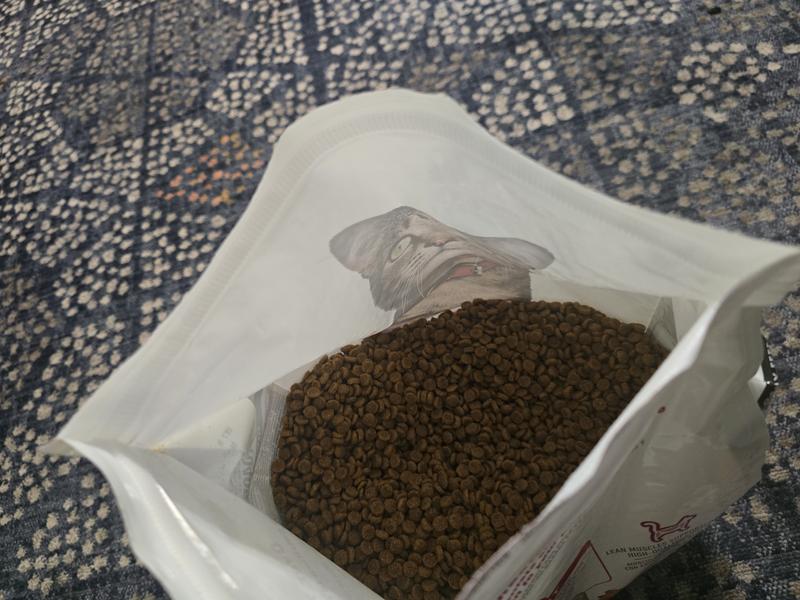 Great packaging and lovely kibble sized food.