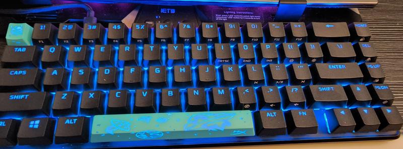 Top view of keyboard