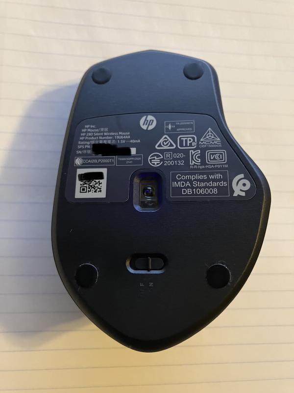 HP 280M Mouse Wireless Silenzioso - Tecnologia LED Blu, 90% Meno Rumore, Design Ergonomico - Foto 2