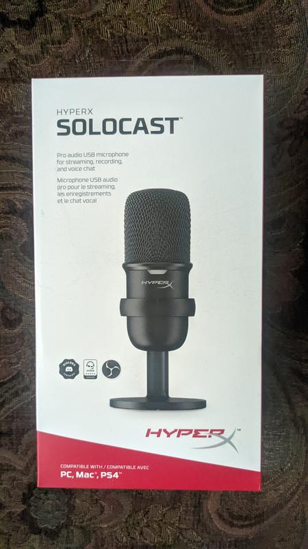 HyperX SoloCast Microphone USB à condensateur pour PC PS5 PS4 et