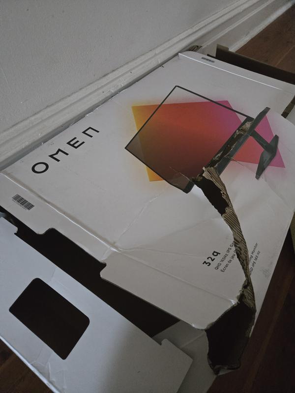 Cracked screen, box damaged heavily