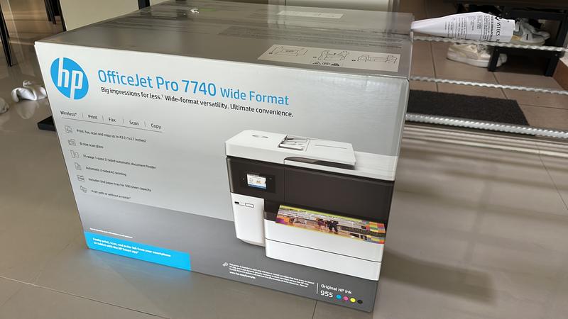 HP OfficeJet Pro 7740 Imprimante tout-en-un grand format (G5J38A) avec  cartouche d'encre HP 952XL noir à haut rendement (F6U19AN)