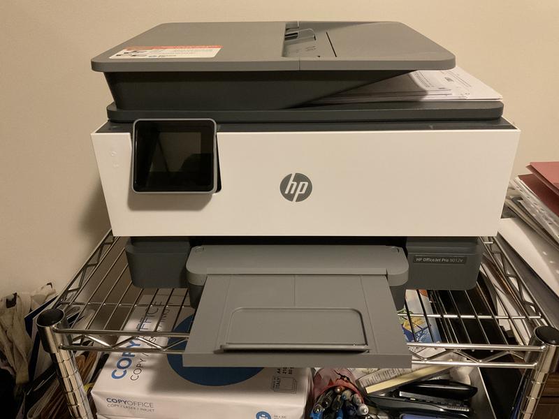  HP OfficeJet 9012e All-in-One Wireless Color Inkjet Printer,  2-Sided Printing Coping and Scaning, 35 Sheets ADF, WiFi USB Bluetooth  Connectivity, 4800 x 1200 dpi, Black White, W/Valinor Cable : Office  Products