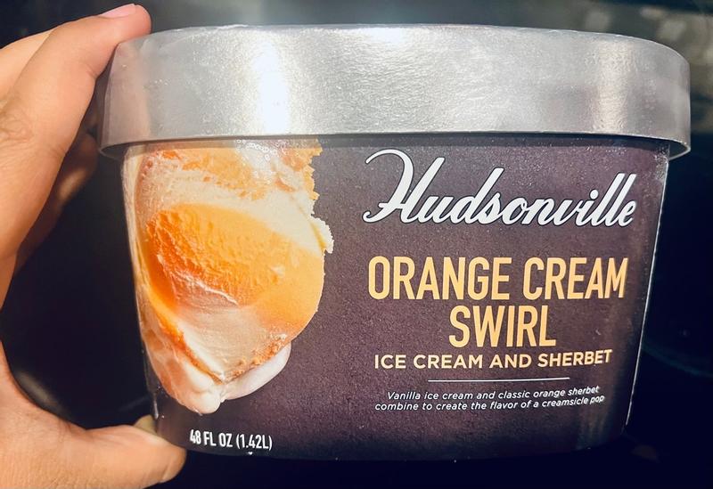 Orange Cream Swirl 48 oz Ice Cream - Hudsonville Ice Cream