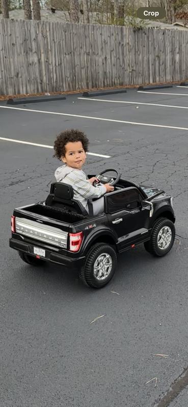 6V Ford F-150 Kids Electric Ride-On Truck, Black
