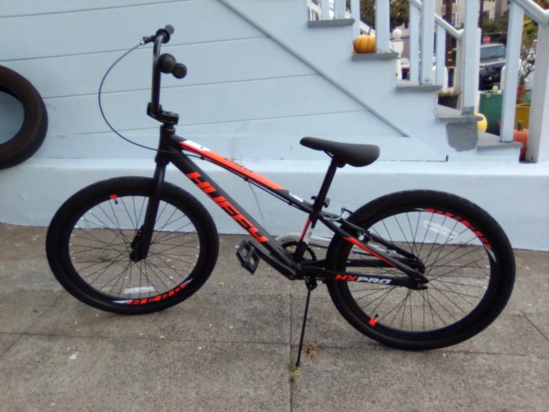 HX Pro Cruiser BMX Race Bike, 24-Inch, Black/Orange | Huffy