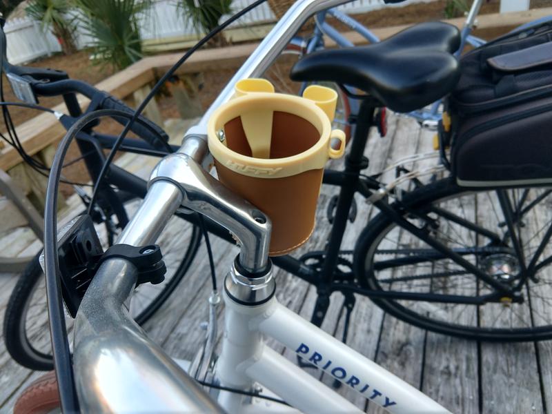 beach cruiser cup and phone holder