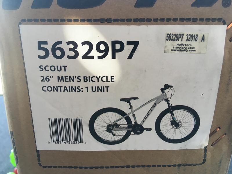 Scout 24 inch Mens Mountain Bike Gray Huffy