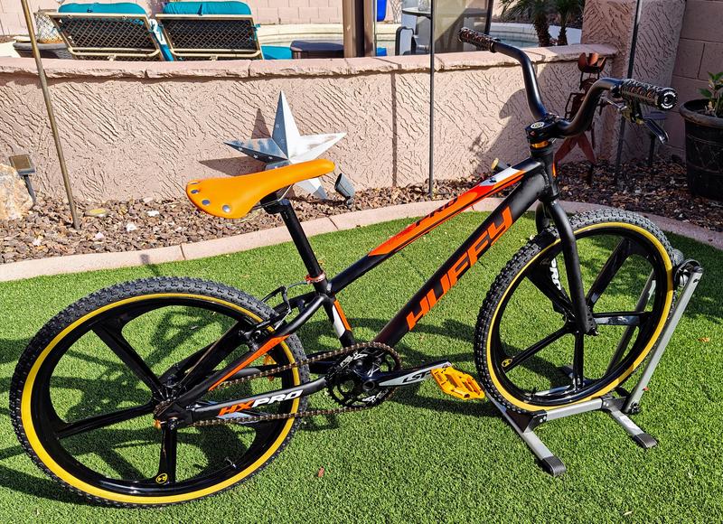 HX Pro Cruiser BMX Race Bike, 24-Inch, Black/Orange | Huffy