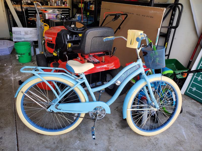 Huffy 26" Womens Nel Lusso Cruiser Bike with Perfect Fit Frame Blue/Light Blue 