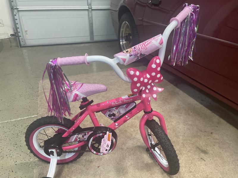 Pink Kids 12 inch Disney Minnie Mouse Bike Huffy