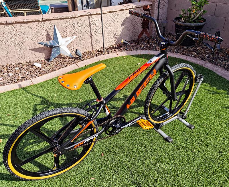 HX Pro Cruiser BMX Race Bike, 24-Inch, Black/Orange | Huffy
