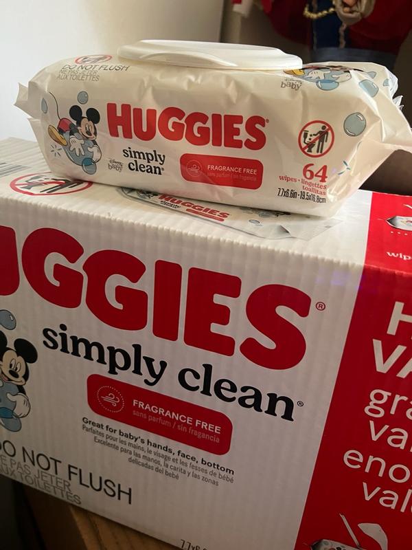 Huggies Simply Clean Unscented Baby Wipes, 11 Flip-Top Packs (704