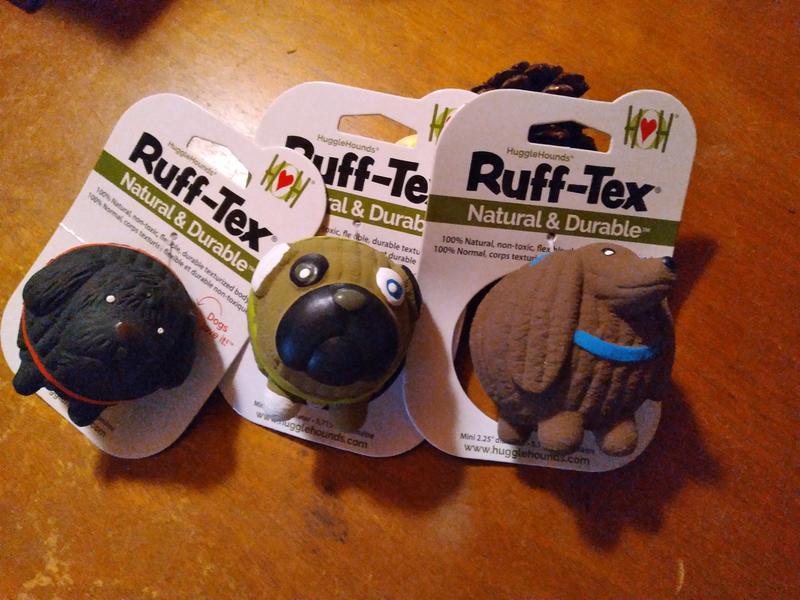 HuggleHounds Ruff-Tex Small Mutt Balls Dog Toy: Choose Character