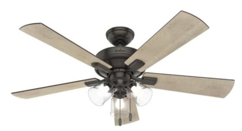 Crestfield With 3 Led Lights 52 Inch Ceiling Fan Hunter Fan