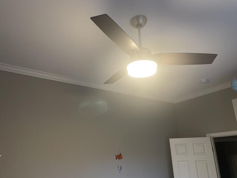 Hunter Sentinel 52 In Brushed Slate Indoor Downrod Or Flush Mount Ceiling Fan With Light And Remote 3 Blade The Fans Department At Lowes Com
