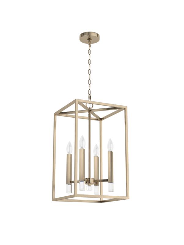 Hunter Sunjai 4-Light Alturas Gold Traditional Lantern LED Medium Hanging Kitchen Island Light