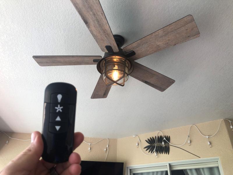 Coral Gables Outdoor With Led Light 54 Inch Ceiling Fan Hunter Fan