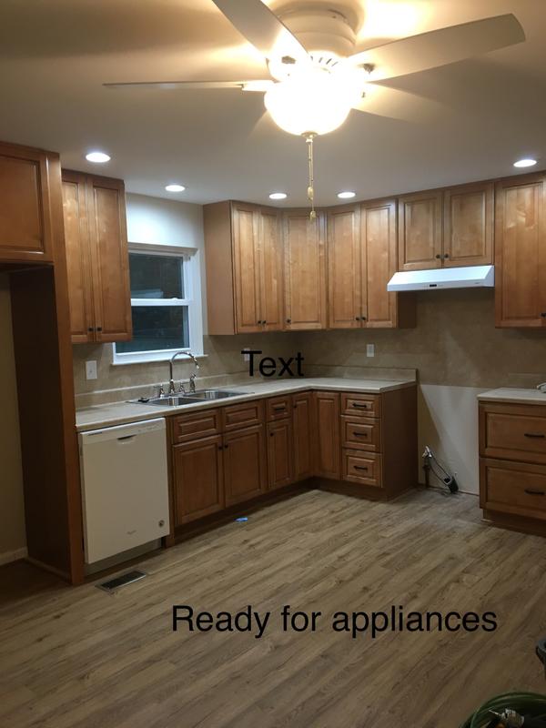 Hunter 52 inch Newsome flush mount in kitchen