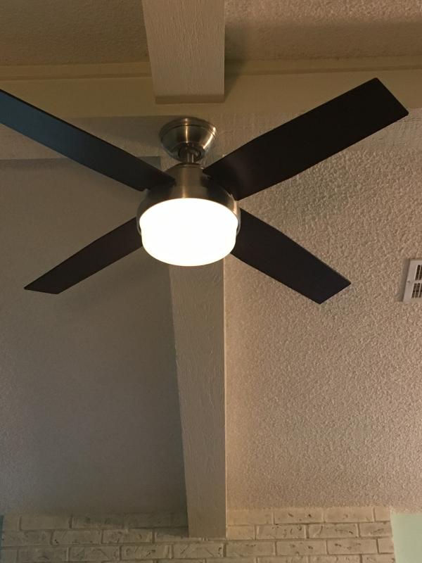 Harbor Breeze Grace Bay 52 In Nickel Led Indoor Ceiling Fan 5 Blade In The Ceiling Fans Department At Lowes Com