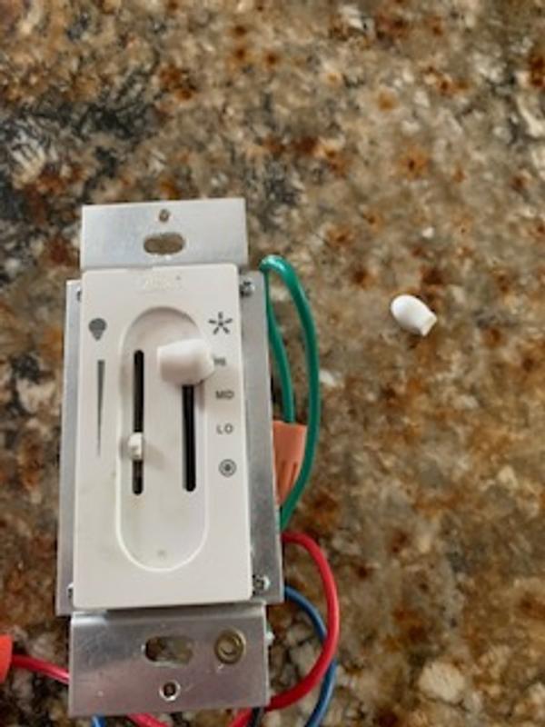 Hunter 1.6 -Amp 3-speed Slide Fan Control White in the Fan Controls ...