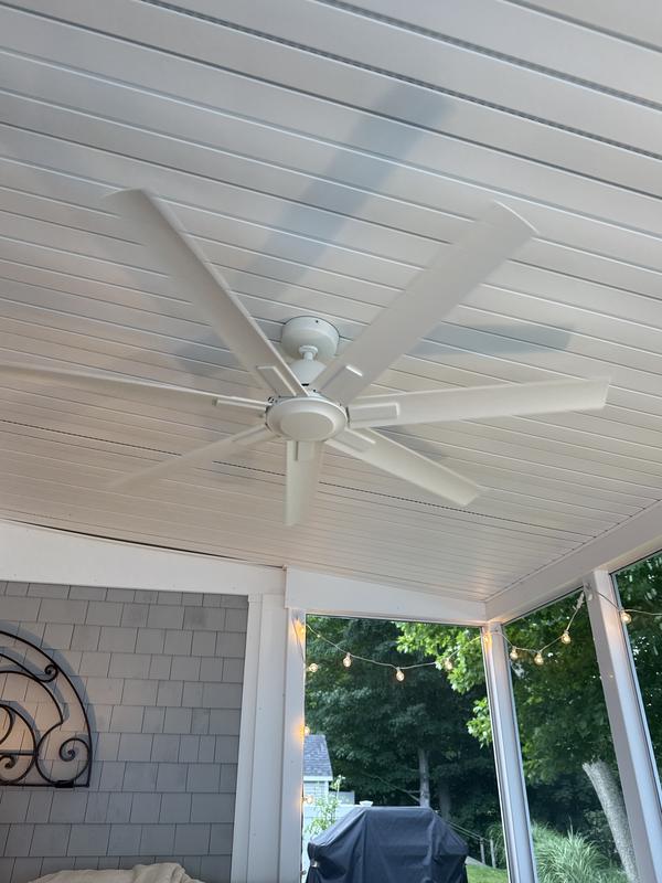 Hunter Downtown 60-in Matte Black with Covered Outdoor Ceiling Fan