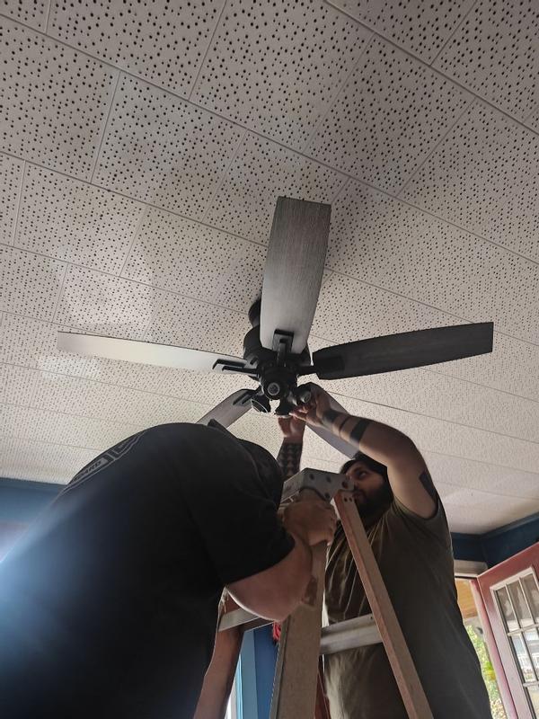 Hunter Gatlinburg 52 in. Indoor Matte Black Ceiling Fan with Light
